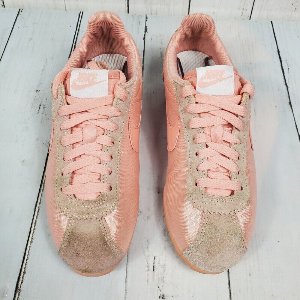 Nike Classic Cortez Womens Size 6 Nylon Coral Stardust Shoes 749864-606 - Picture 6 of 14